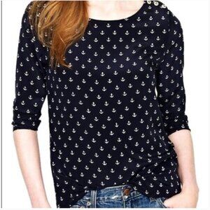 J.Crew Factory anchor print top